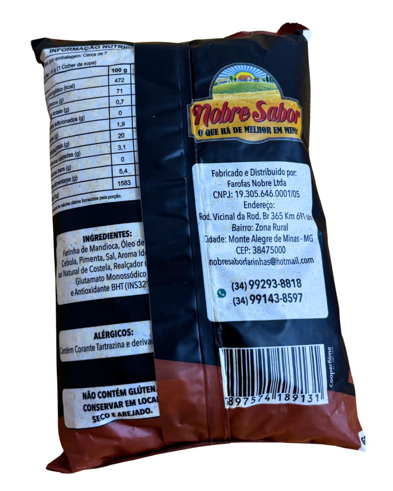 farofa pronta nobre sabor 400g farofa pronta nobre sabor 400g